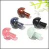 Steen losse kralen sieraden mini paddestoel standbeeld natuurlijk gesneden decoratie quartz hand gepolijst helende kristal reiki trinket cadeau kamer orname