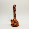 7.5'' height Hookahs Silicone Bong water smoking pipes Camouflage colorful Beaker Design bongs pipe