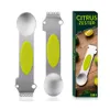 Citrus Zester 3-in-1 스테인레스 스틸 레몬 그레이터 과일 필러 도구 다기능 주방 액세서리 바 가제트 KDJK2104