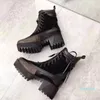 De bästa kvinnorna Martin Boots Fashion Shoes Design äkta läderproduktion 5 cm hög bekväm