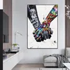 AMOUR Graffiti Art main affiches et impressions sur toile peinture mode rue mur Art photo pour salon maison Design décor