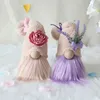 Dekoracje Rose Party Wiosna Prezent Śliczne Beztwarzowy Karf Lalka Dekoracji Home Elfs Gnome Matka Dnia Prezenty Figurki Miniatury