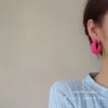후프 Huggie 다채로운 한국어 아크릴 기하학적 C 형 귀걸이 여성 빈티지 수지 원형 동그라미 한국어 귀걸이 2022 패션 쥬얼리