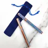 Ganzer Samt -Kordelkordelstiftbeutel für selfköpfige wasserdichte Eyeliner Stift leere Stoffbeutel Single Pencil Case5432013