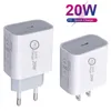 20W PD USB Ładowarki ścienne Power Dostawa Szybka ładowarka Adapter typu C Plug Szybka fabryka ładowania Cena