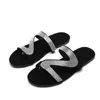 New women slippers summer open toe crystal flat Slide ladies fashion outdoor Comfort slip on Beach sandals woman shoes 210427