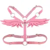 Belts Leather Harness Women Pink Waist Sword Belt Angel Wings Punk Gothic Clothes Rave Outfit Party Jewelry Gifts Kawaii Accessori257W