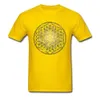 T-shirt da marca Homens Mandala Camisetas Flor da vida Sacred Geometry tops T-shirt de algodão gráfico tshirt Estrela cluster roupas chique 210707