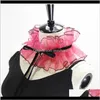 Blouses Shirts Womens Clothing Apparel Drop Delivery 2021 Vintage Organza Agaric Ruffles Stand Fake Collar Cosplay Neck Ruff Victorian Qyluud