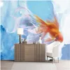 Modern murals wallpaper for living room 3d stereo abstract fish wallpapers TV background wall