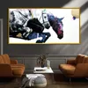 Abstract Horse Painting Animal Posters and Prints Canvas Art Wall Pictures for Living Room Home Decoration NO FRAME