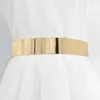 Belts Women Elastic Metal Belt For Dresses Fashion Stretch Wide Waistband 2021 Designer Jump Suit Female High Waist Corset Cummerb1735687