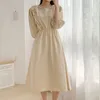 Fashion Ruffled Summer Dress Women Vintage Puff Short Sleeve Party es Solid Slim Elegant Woman Vestidos 13959 210512