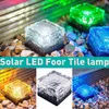 LED太陽光発電ライト防水アイスキューブグランド芝生ランプ屋外パスガーデンデッキライティング - ホワイト