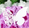 Partihandel Cup Paper Place Sittande Bröllop för Vinglas Favoriter Hem Escort Party Butterfly Card Decor Card Party Decorations Nupdd 1499 T2