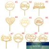 Alles Gute zum Geburtstag Liebe Flagge Kuchen Topper Acryl Buchstabe Gold Silber Kuchen Top Flagge Dekoration für Geburtstagsfeier Hochzeitszubehör Fabrikpreis Expertendesign Qualität