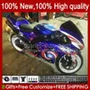 Мотоциклетные тела для Kawasaki Ninja ZX 10R 10 R 1000 CC ZX10R 06 07 Кузов 14no.88 ZX-10R ZX1000 1000CC 2006 2007 ZX1000C ZX1000CC 2006-2007 Комплект обтекателя Glossy Blue