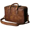 Lederen Reistas Mannen Bagage Bag Duffle Heren Grote Tote Bag Male