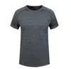 Clothing Tees T-Shirts Summer Men Sports Fitness Running Yoga Short Sleeve Black white dark blue gray