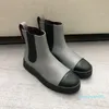 Moda Designer Kobiety Buty Zimowe Buty Damskie Dziewczyny Jedwabne Skóra Cowhide Leather High Top Damska Płaska Kostka Boot 2021