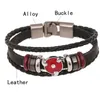 Personalized Charm Punk Retro Leather Bracelet Men Male Bracelets Bangles Handmade Beads Braided Charms Braclet Link, Chain