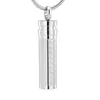 Cylindre Memorial Pendentif Pet Human Funéral Cendres Garderie Cremation Collier Collier Bijoux pour hommes