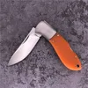 Original Kommer 2-Shot Skinner 2481 Pocket Gentleman folding knife mirror polished 12C27 Blade G10 Handle with leather sheath outdoor camping EDC tools