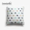Sweetenlife 45x45cm Hand Drawn Eye Cushion Cover Modern Style Pillow Cases Home Decor High Quality White Linen For Chair Cushion/Decorative