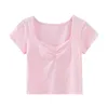 여름 꼭대기 여성을위한 우아한 화이트 티셔츠 셔츠 한국 의류 여성 캐주얼 짧은 소매 Tshirt Kawaii Streetwear 210623