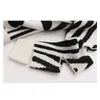 Vintage Casual Zebra Print Sweater Kvinnor Långärmad Stickad Pullover O Neck Tops Höst Vinter Mode Sticka Kvinna 210515
