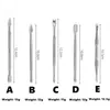 SS Wax Dab Tool 5 tipi Silver Rainbow Acciaio inossidabile Accessori per fumatori Strumenti Dabber per cere Dry Herb Tobacco Banger Nails