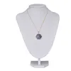 Hexagonal Pyramid Crystal Halsband Hängsmycke Halsband Charm Lysous Alloy Stone In The Dark Gift for Girls and Woman