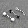 100st Acrylic Ball Tongue / Nippel Ring Barbells Bar 14g ~ 16mm Retainers Body Piercing Smycken 14gx16mmx6mm / 6mm