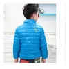솔리드 블루 소년 아래로 코트 복장 어린이 겨울 자켓 유아 코트 겉옷 소년 의류 5 6 7 8 년 210413