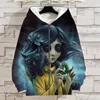 Erkek Hoodies Sweatshirts 3D Film Coraline Erkekler Kadın Çocuklar Hoodie Baskı Sokak Giyim Erkek Kız Çocuk Sweatshirt Zip Serin Moda