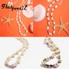 Flatfoosie Summer Brand Shell Necklaces Chokers For Women Natural Bohemian Stone Beads Pendant Necklace Jewelry Accessories Chains Morr22