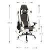 2022 Commercial Furniture Gaming Office Swivel Chairs Black-White with headrest and Lumbar Pillow stools desk