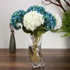 Couronnes de fleurs décoratives 1PC hortensia artificiel matériau avancé en soie faux bricolage mariage décoration de la maison pour Vase Arrangement