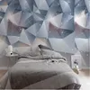 Fonds d'écran 3D stéréo papier peint Triangle moderne géométrique personnalisé Mural décor à la maison papier peint chambre auto-adhésif Papel Tapiz