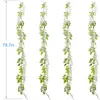 Decorative Flowers & Wreaths 2M Wisteria Artificial Vine Garland For Mariage Wedding Garden Decoration Home Decor Fack Plantas Artificiales