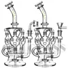 Recycler Tornado Percolator Стеклянный бонг Водопроводные трубы Нефтяные мазки Буровые установки с пьянящими восковыми трубными бонгами Кварцевый гвоздь или чаша