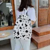 ファッションバックパック牛プリント女性のバックパックキャンバス旅行女性スクールバッグ盗難防止ショルダーバッグY1105