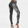 Frauen Imitation Jeans Yoga Hosen Dehnbare Slim Fitness Leggings Denim Jeans Hüften Strumpfhosen Sport Bleistift Hosen Casual H1221