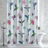 シャワーカーテン防水動物鳥の花の葉植物カーテンフラビックポリエステルバスルームの装飾