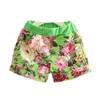 90cm små barn korta byxor sommar blomma blommig utskrift barn kausal 2 år 18m 24m shorts för baby girls 210701