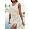 Lato O-Neck Dress Beach Tunika Kobiety BeachWeear Kaftan Swimsuit Cover Up Solid Cover-Ups Bohemian Q1271 210420