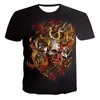 T-shirts voor heren 2022-Verschillende Skull Punk Fashion 3D Gedrukt T-shirt Children's Tee Summer Casual Street 110-6XL Plus Maat aanpasbaar