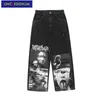 UNCLEDONJM Charakter-Print-Jeans Streetwear Damen Denim für Männer Hip-Hop-Hosen Mode Baggy Punk 2006–01 211108