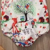 Rompers Fashion Born Infant Baby Girl Carton Bodysuit + Headband Set Kids Jumpsuit Kläder Docka Krage Animal Outfit