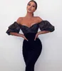 Women Sexy Designer Sparkly Black Elegant Velvet Midi Dress Off the Shoulder Celebrity Bodycon Party Vestido 210527